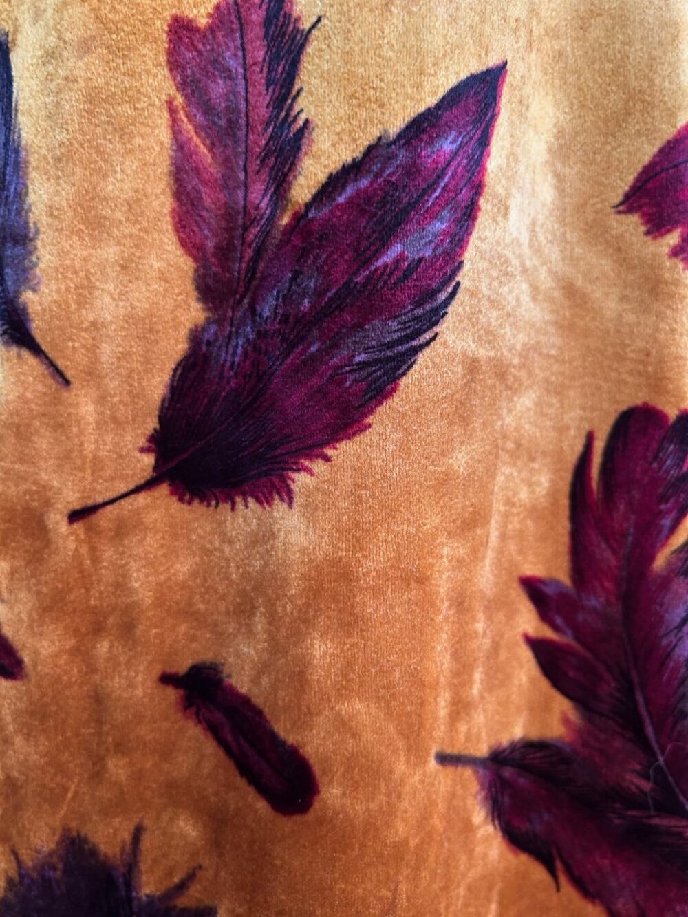 ***SOLD***Vintage Betsey Johnson New York Feather Velvet Dress - Picture 5 of 9